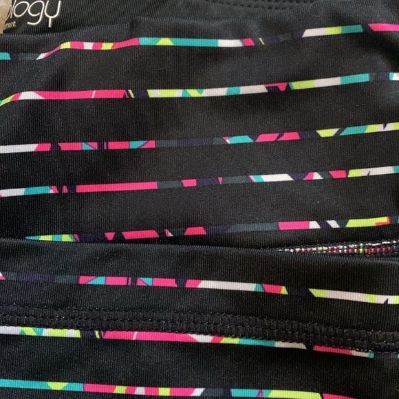 Ideology Athletic Cropped Leggings Women Size Medium Neon Black - Picture 9 of 10
